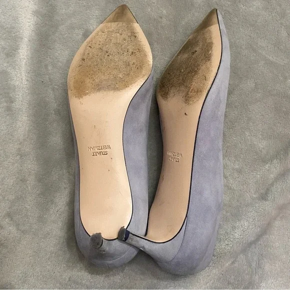 Stuart Weitzman Dove Gray Kitten Heel - Picture 7 of 11
